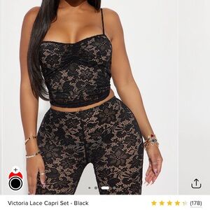 Fashion Nova Black Lace Set